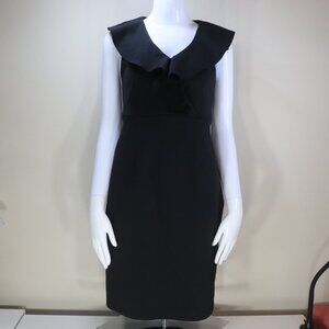 Serena Williams Signature Statement Black Dress Ruffle V Neck X Small